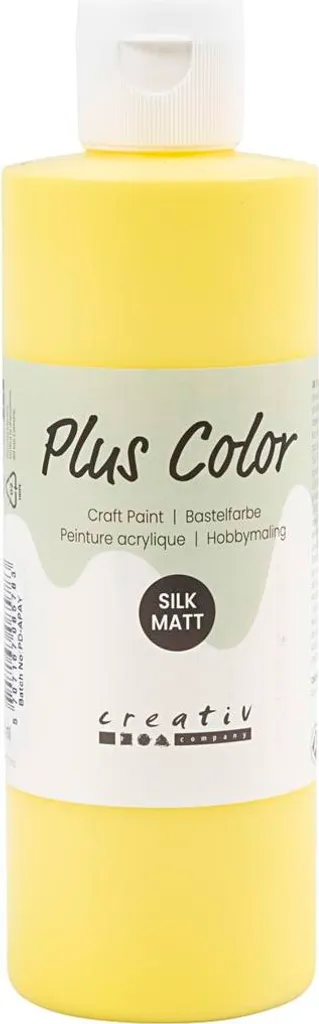 Peinture Plus Colour Jaune Primaire 250 ml à Séchage Rapide et Mat