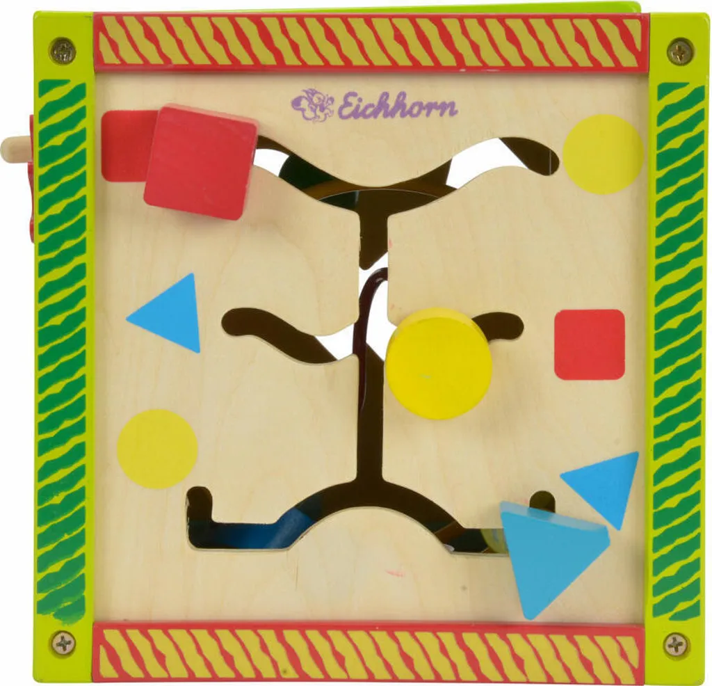 Cube d'Éveil Multi-activités en Bois Eichhorn Color pour Bébé dès 1 An - 16