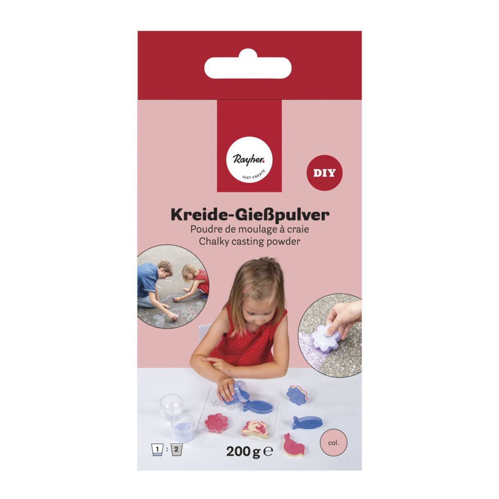 Formpulver zur Herstellung von Kreide 200 g - rote Farbe