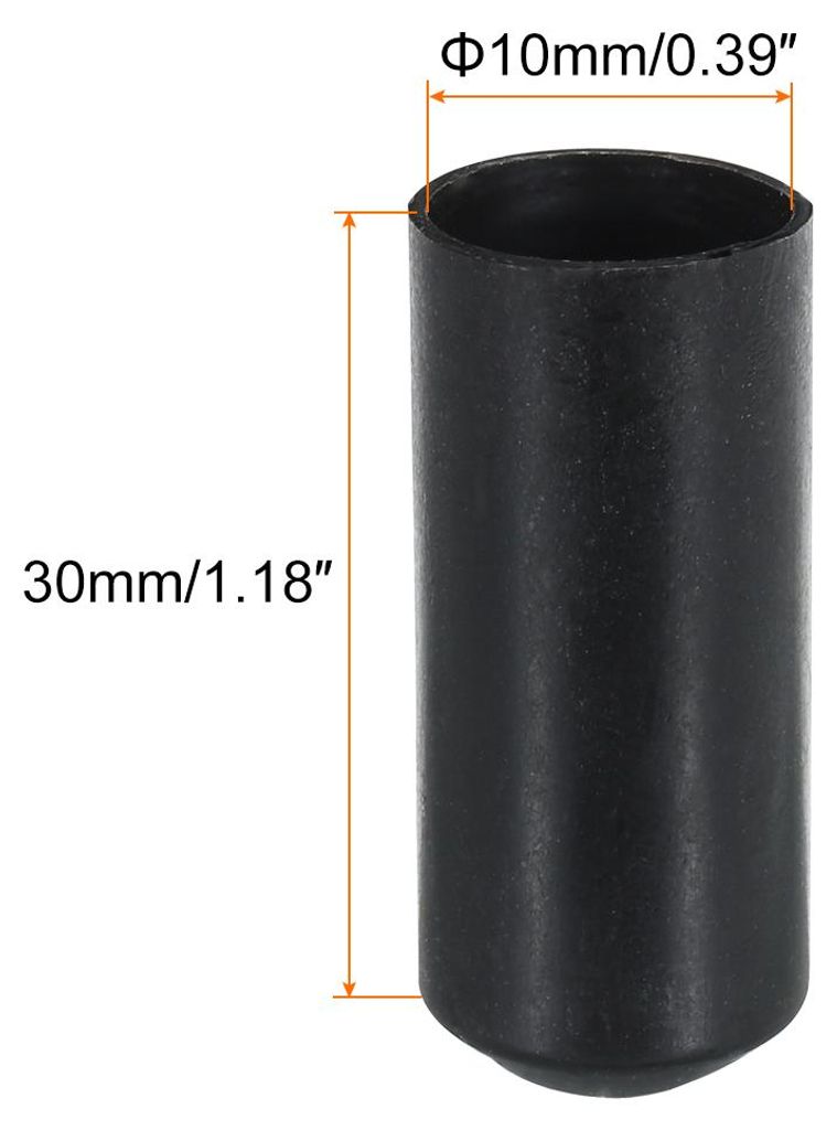 25 Stš¹ck 30mm L?nge Schrumpfendkappen 10mm ID, 2:1 Schrumpfverh?ltnis Gummikappen Hitzebest?ndig Schrumpfschlauchkappen, Gummi Endkappen Schwarz...
