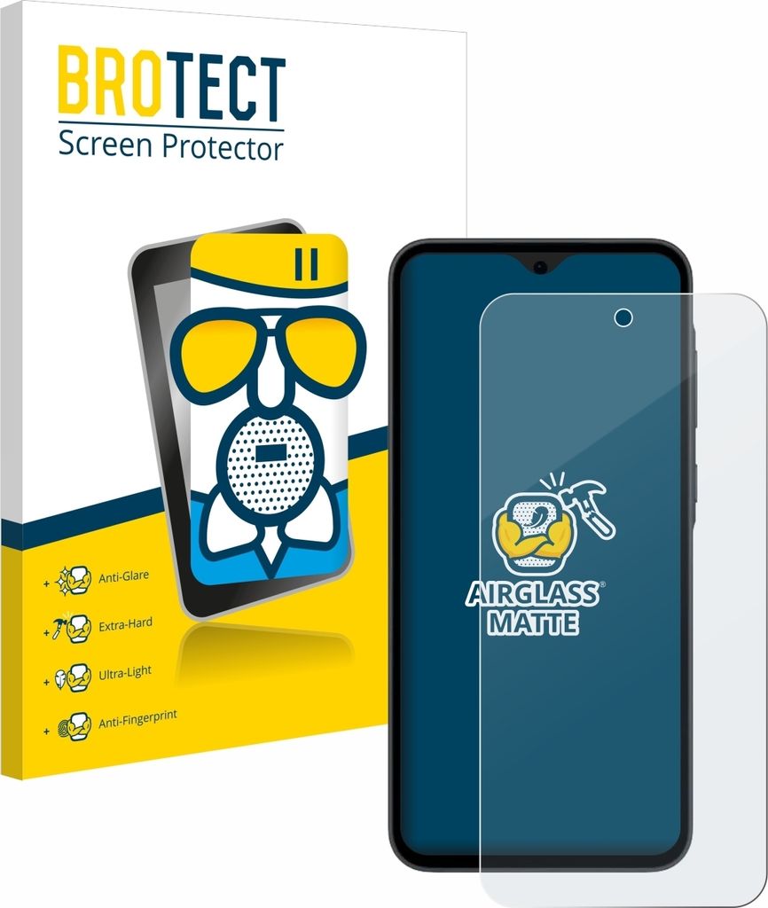 BROTECT Entspiegelungs Schutzglas für Samsung Galaxy A35 5G Schutzfolie Panzer Folie Glas Display Schutz matt