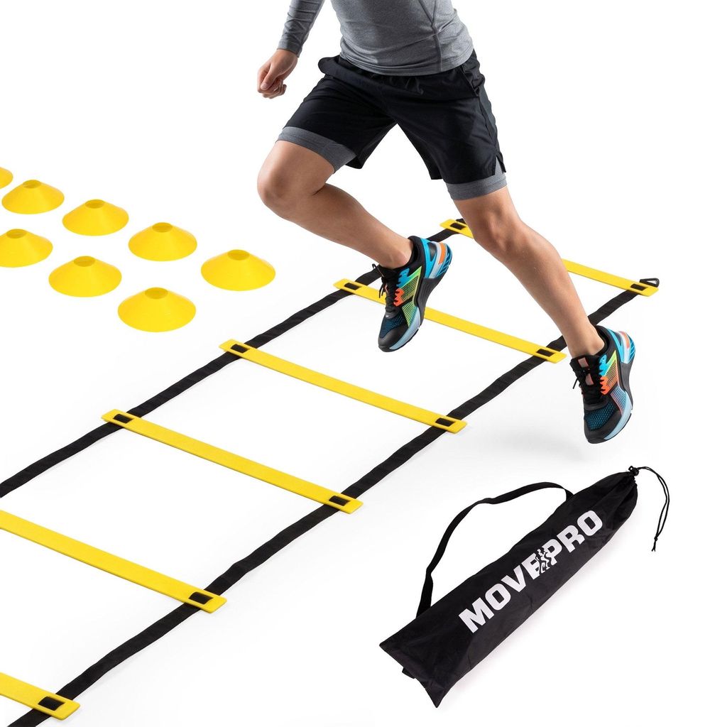 Agility rebrík 6 m s kužeľmi a taškou na tréning Obrázok produktu 