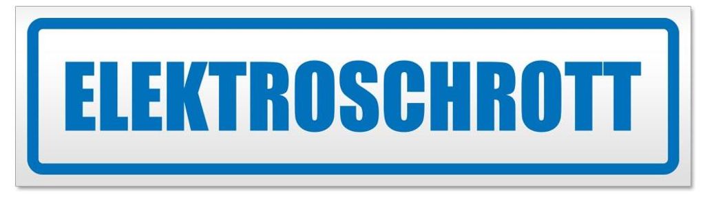 Kiwistar - Autoaufkleber - Blau - 45 x 12 cm - Elktroschrott - Hinweis Aufkleber Sticker für Auto, Kfz, Fahrrad, PKW, LKW