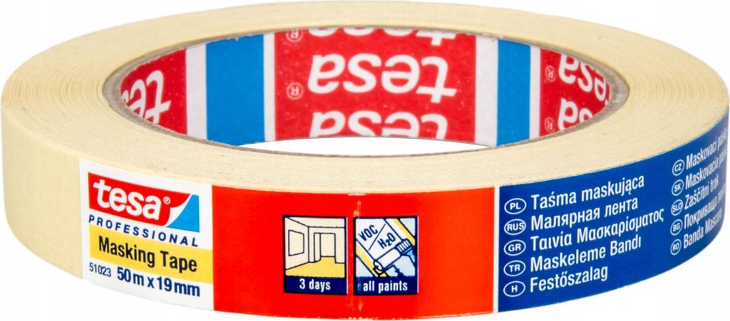Tesa 3 Tage Abdeckband 50m x 19mm