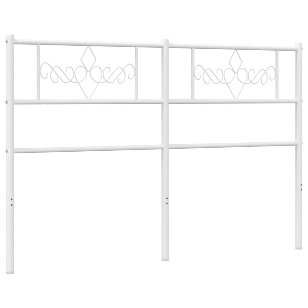 Ersatz-Kopfteil Metall Weiß 160 cm