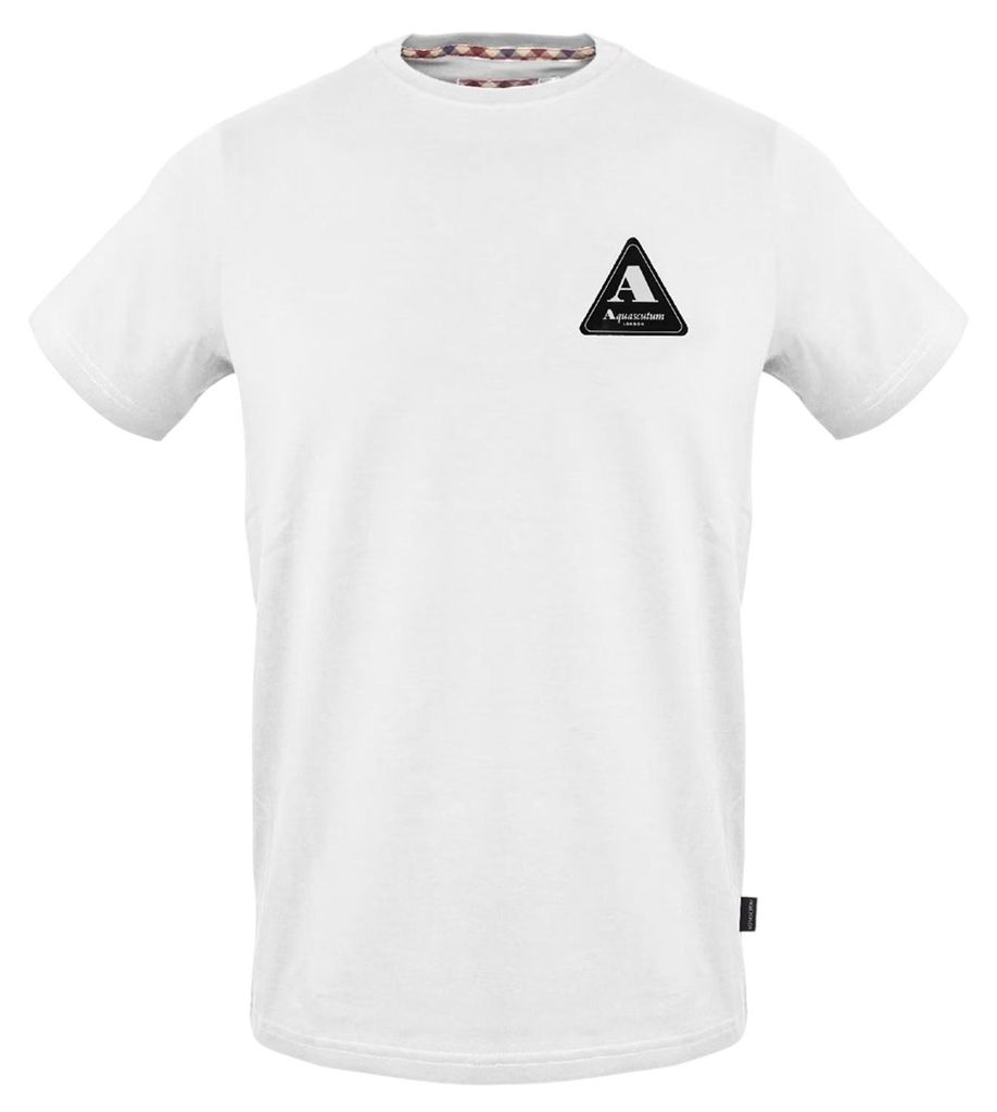 Aquascutum - T-Shirt für Herren, Rundhalsausschnitt GT22521 (M) (Weiß)