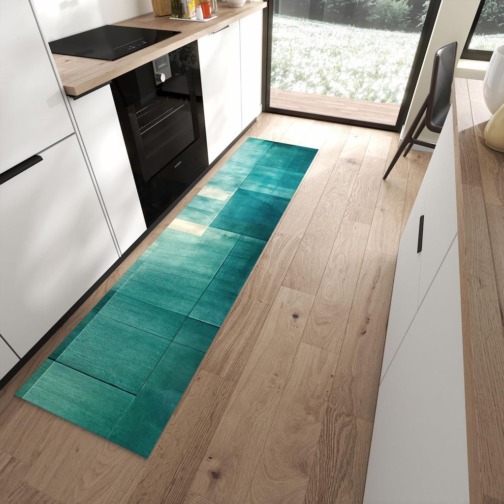 Küchenteppich 60x240cm rutschfest & abwischbar PVC Läufer - Abstrakter Hintergrund