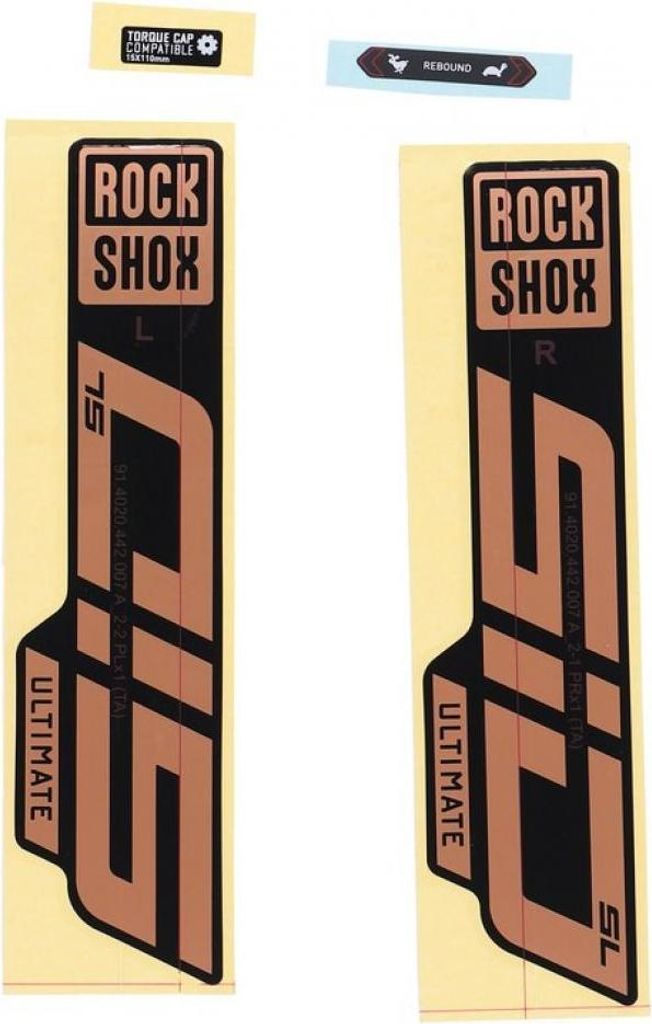 RockShox Aufkleber-Set RS SID SL ULT. Kupferoptik