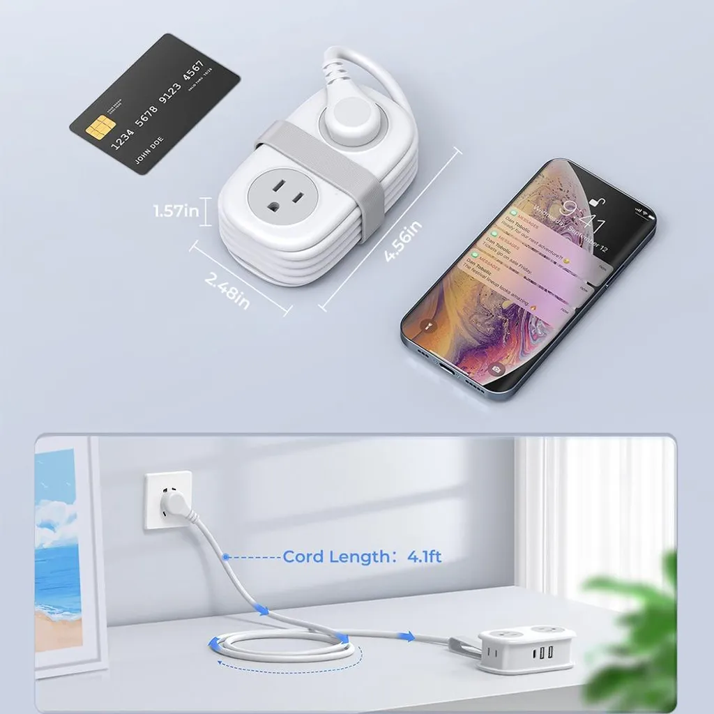 Multiprise de Voyage avec USB-C INF : Finissez-en avec le Manque de Prises - 6