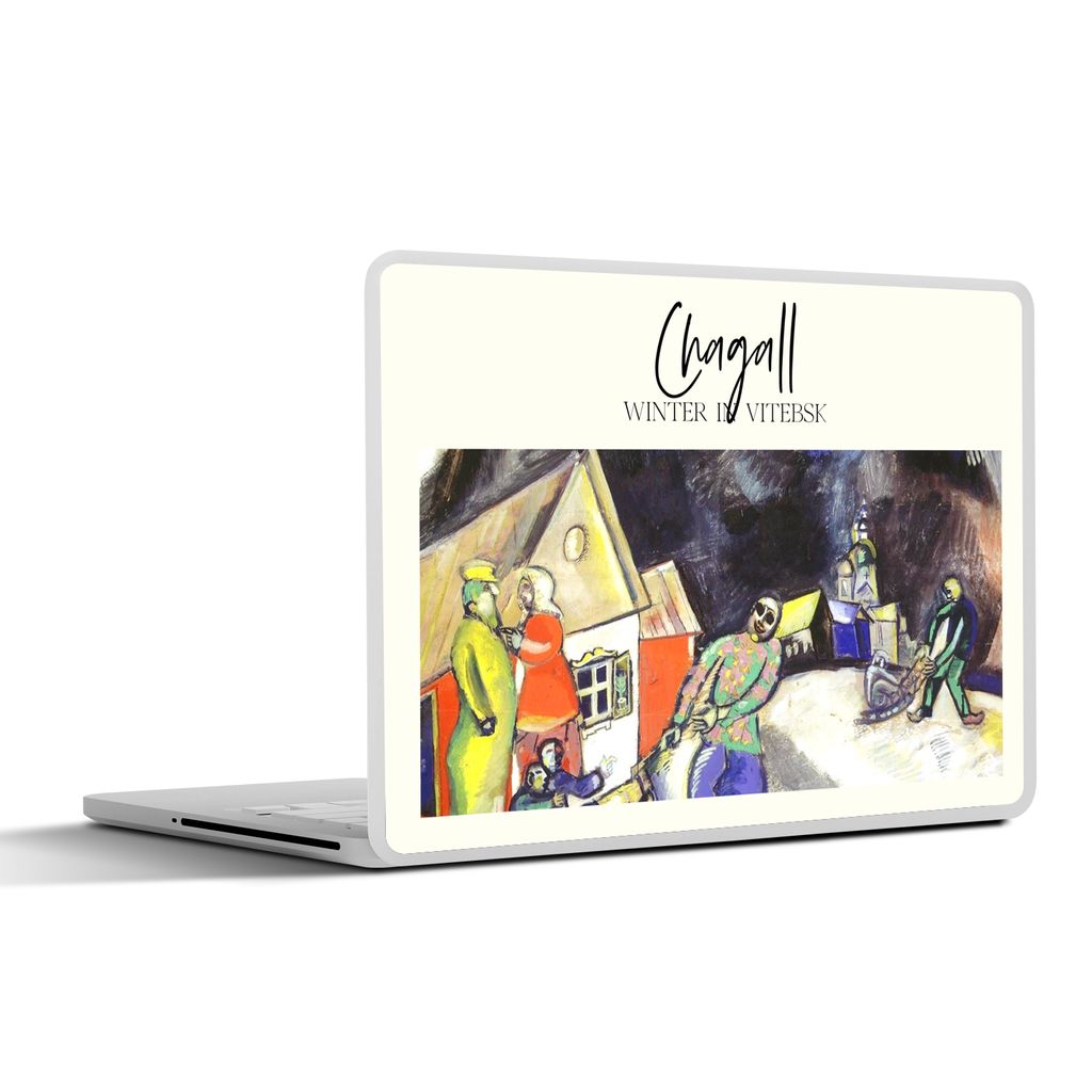 MuchoWow Laptop Aufkleber Sticker Cover Kunst - Winter in Witebsk - Chagall 40x30 cm - Laptop Dekoration - Selbstklebend