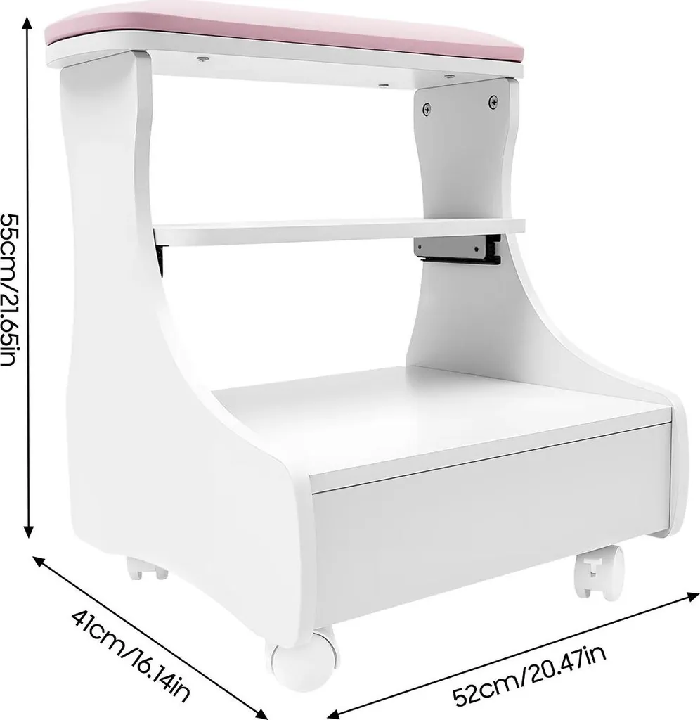 Repose-pieds pédicure léger 20 kg max, tabouret mobile facile à monter