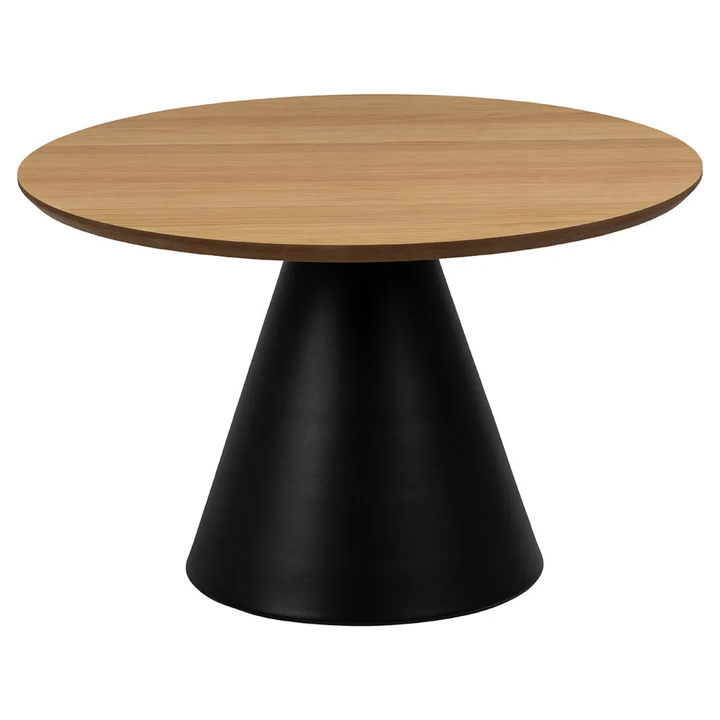 Table basse ronde Soli Ø65cm en chêne clair au design épuré chic