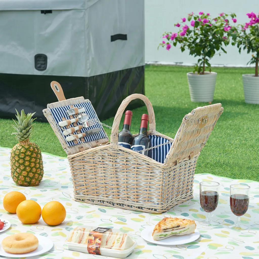 Panier pique-nique romantique pour 2 personnes idéal sorties en plein air