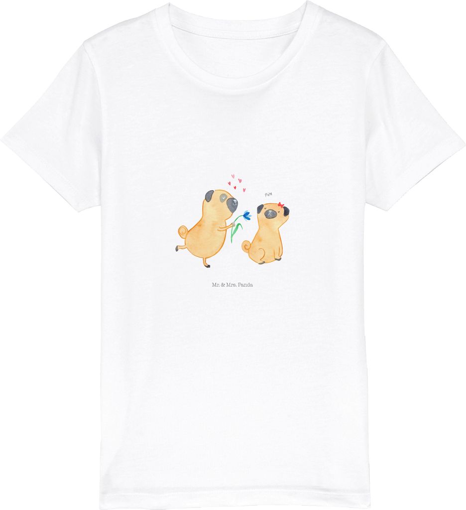 Mr. & Mrs. Panda Kleinkinder T-Shirt Mops Verliebt 3-4 Produktbild 