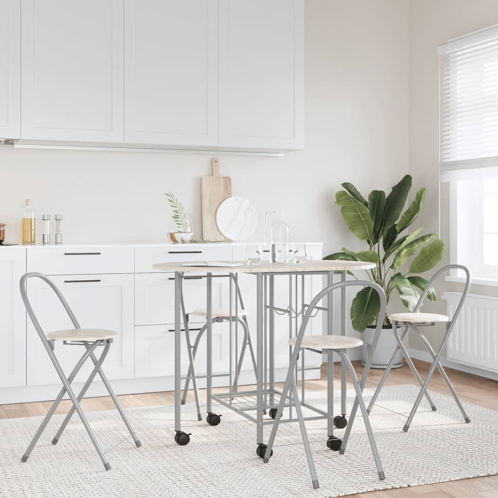 Maison Exclusive - Ausklappbarer Esstisch fünfteilig MDF