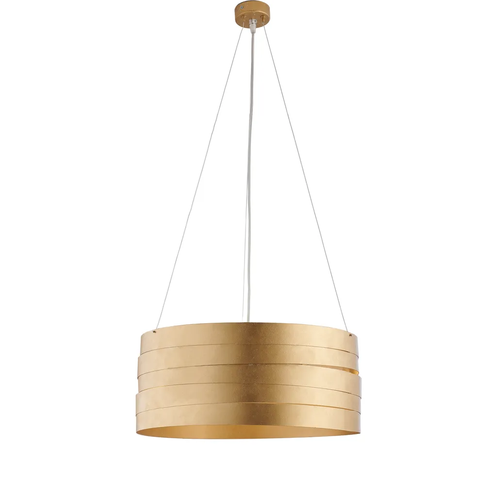 Mambo Suspension BL157-3-ORO en fer laqué blanc et or antique d.45cm