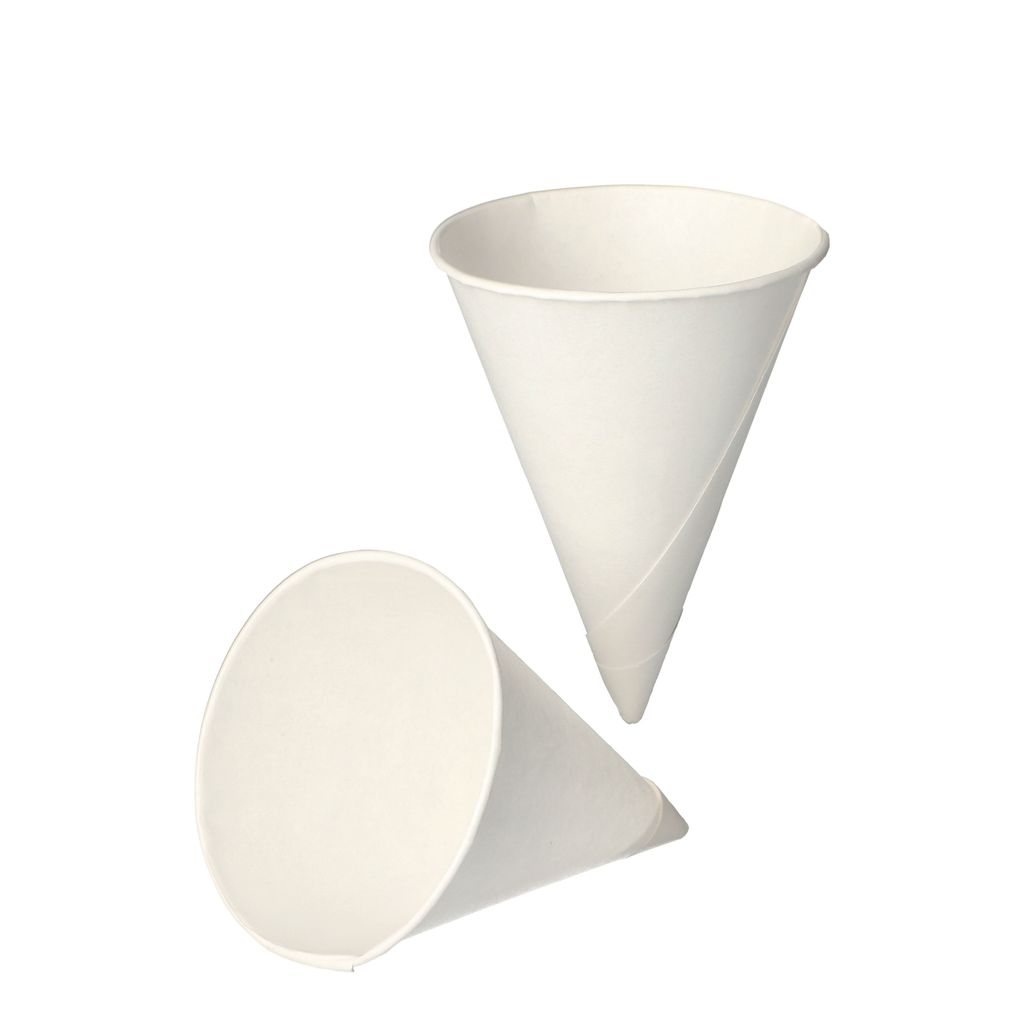 Konischer Pappbecher „Ecke“ 120 ml, Durchmesser 75 mm, 200 Stück.