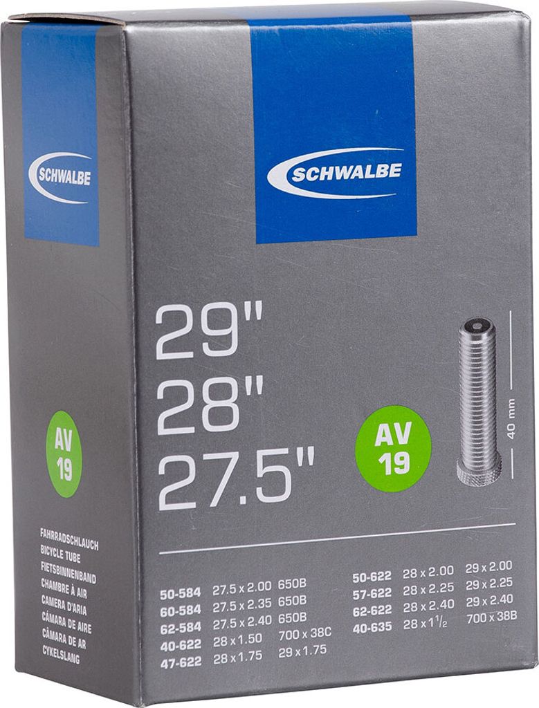 Camera d'aria SCHWALBE 29" 700x38 /28x2,35 AV19 Immagine del prodotto 