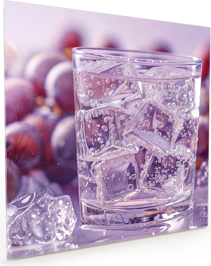 Küchenrückwand Spritzschutz Glas mit Motiv Traubeneisgetränk 40 x 40 cm