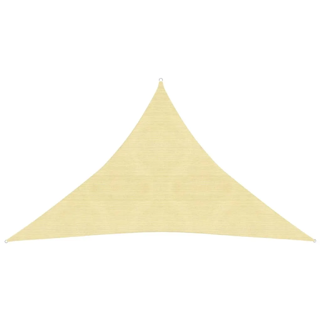 Tenda a Vela Triangolare HDPE Beige 2.5x2.5x3.5m | The Living Store