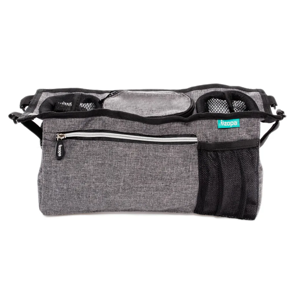 ZOPA Organisateur de poussette Gris - Sac de rangement universel compact