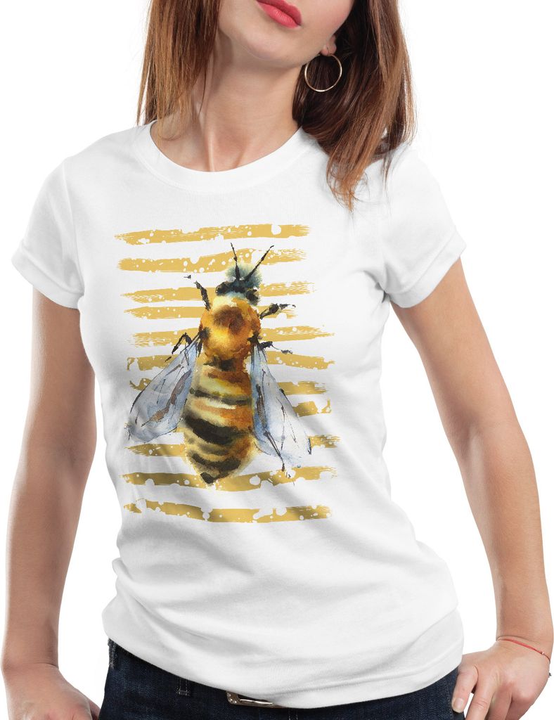 style3 Biene Damen T-Shirt urlaub bauernhof honig imker, Größe:XL