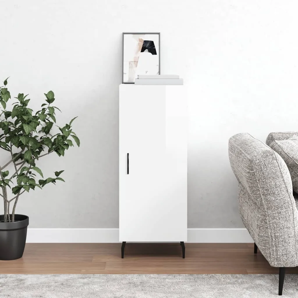 Soluzione Salvaspazio vidaXL | Credenza Bianca Lucida 34,5x34x90 cm
