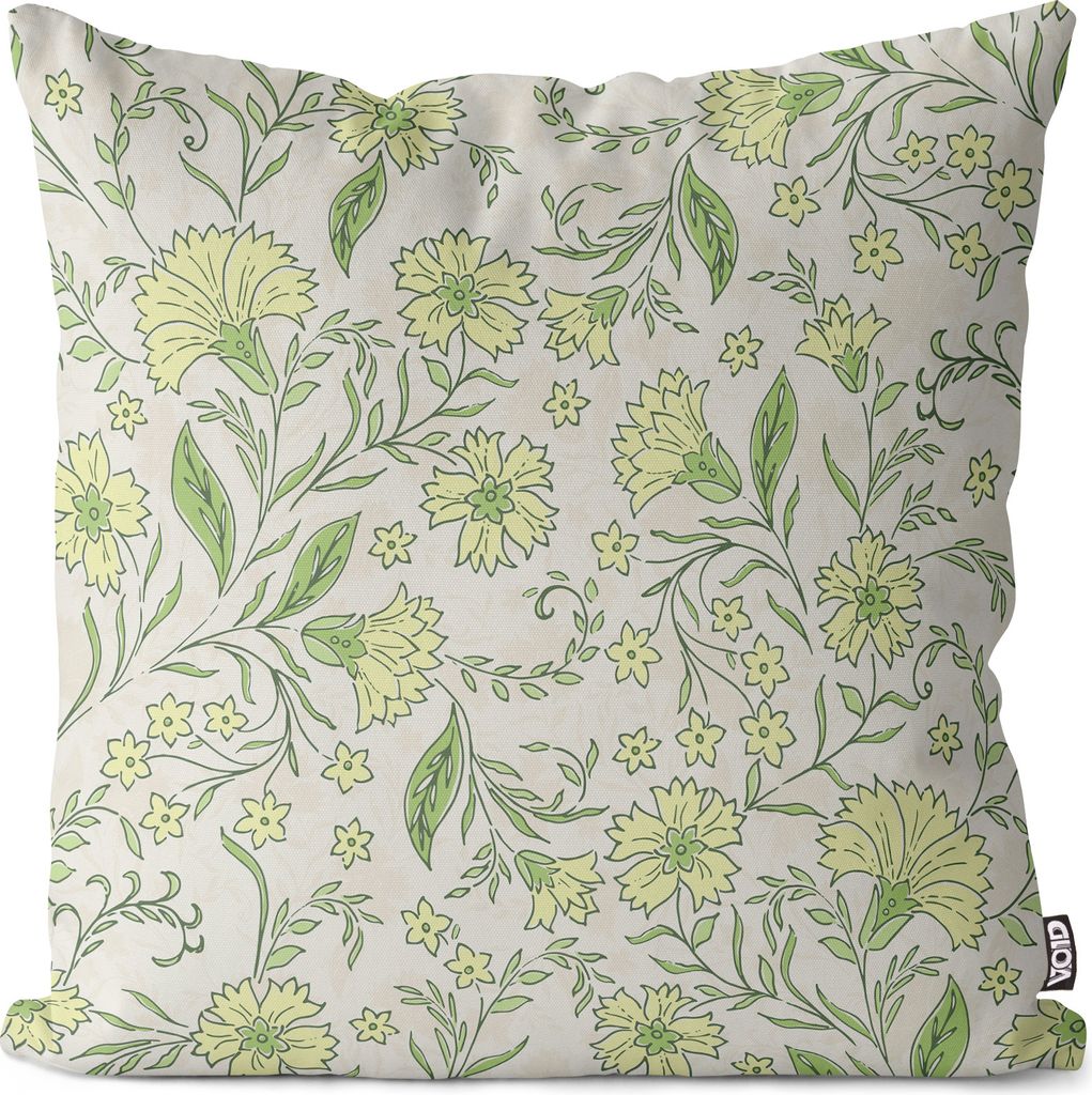 VOID Florales Blumenmuster Gelb Blumen Kissenbezug Kissenhülle sofa couch wohnzimmer dekoration wasserfest Outdoor Garten Kissen bezug deko