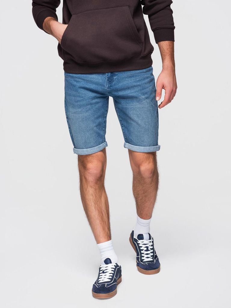 Ombre Clothing Denim-Shorts für Männer Antoniadou hellblau XL