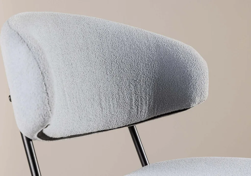 FURNLUX Chaise de salle à manger Chico Grey Black 50cm design moderne - 6
