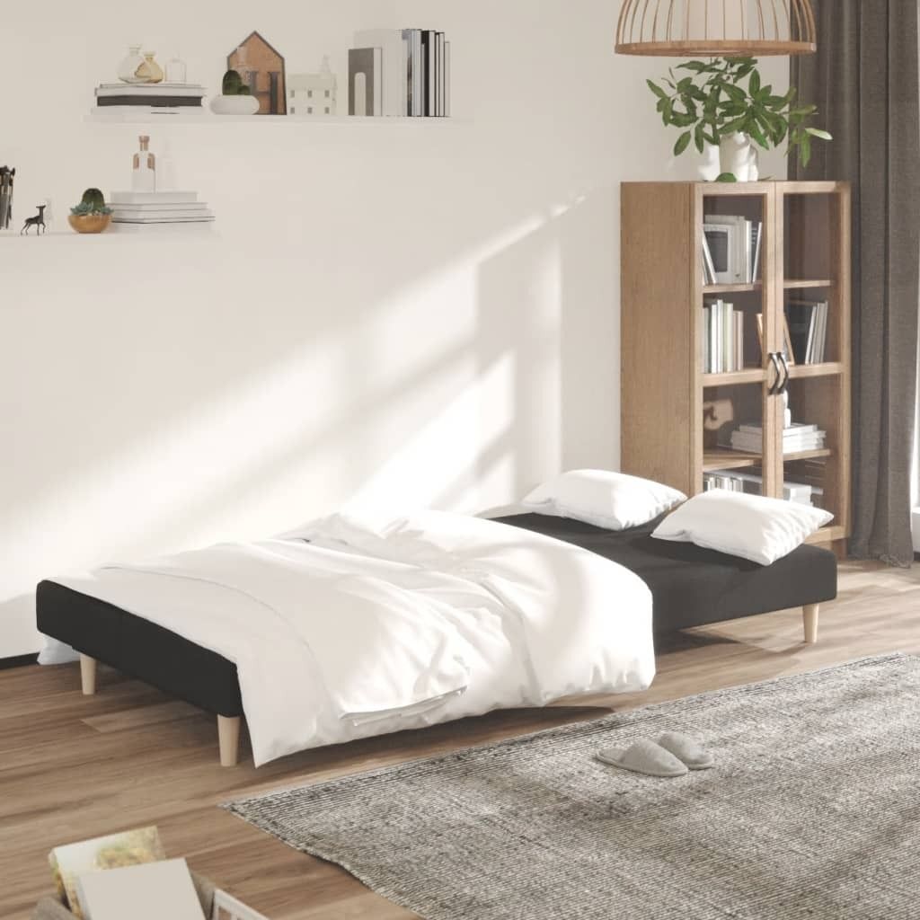 "2026 Aktion"Schlafsofa - CLORIS - Bettsofa eleganten Design - 2-Sitzer Schwarz Stoff - 200 x 84,5 x 69 cm - DEMöbel8530765