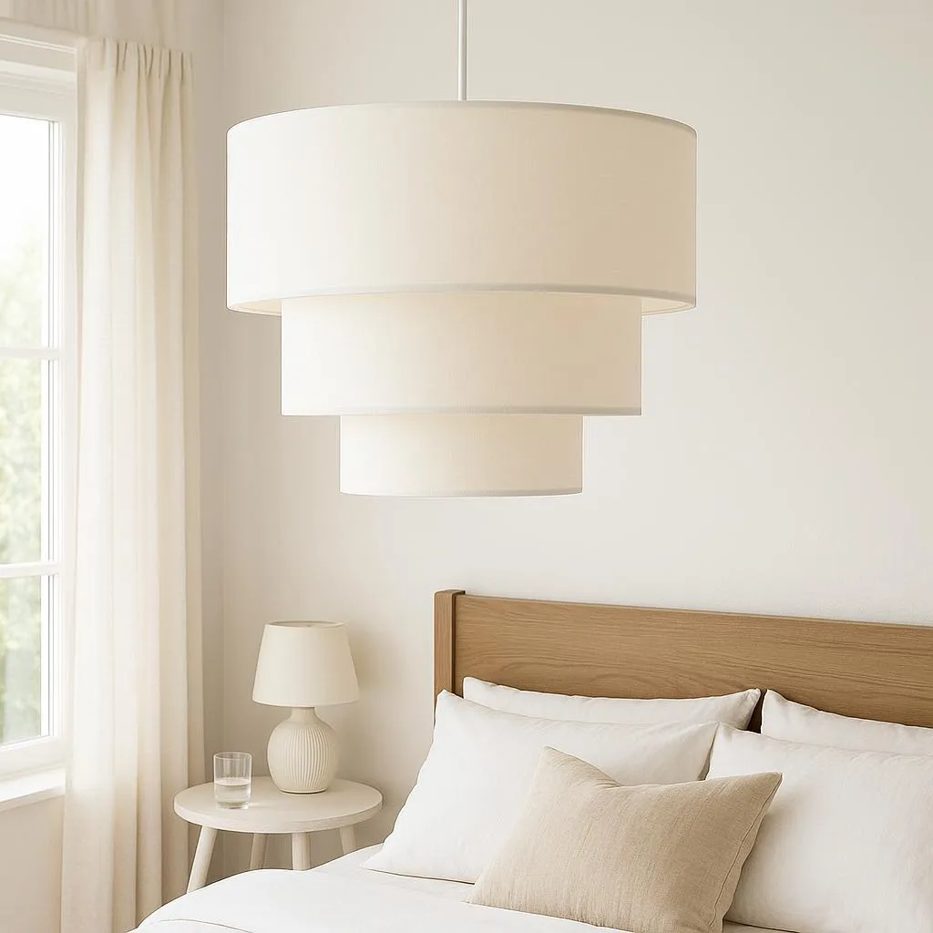 Lampada a Sospensione Tessile LEVEL 38cm - Design 3 Livelli E27 - 8