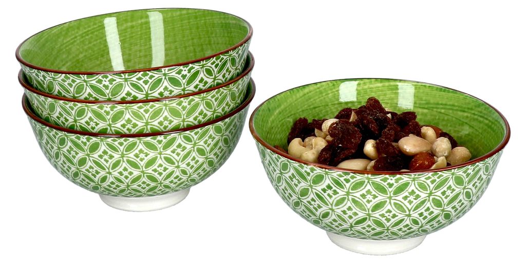 4er Lime Sao Ø 12 cm Streifen Schälchen Snack-Schüssel Produktbild 
