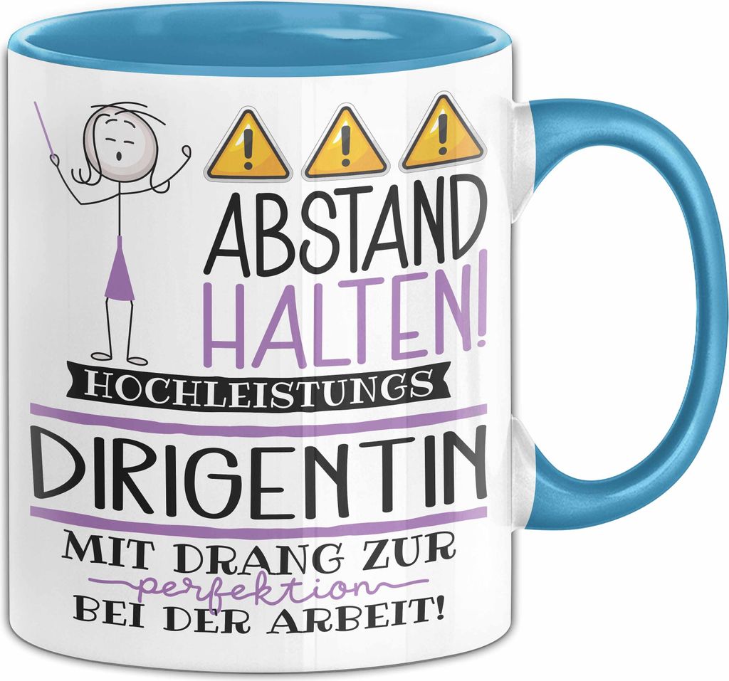 Dirigentin Tasse Geschenk Lustig Abstand Halten Produktbild 