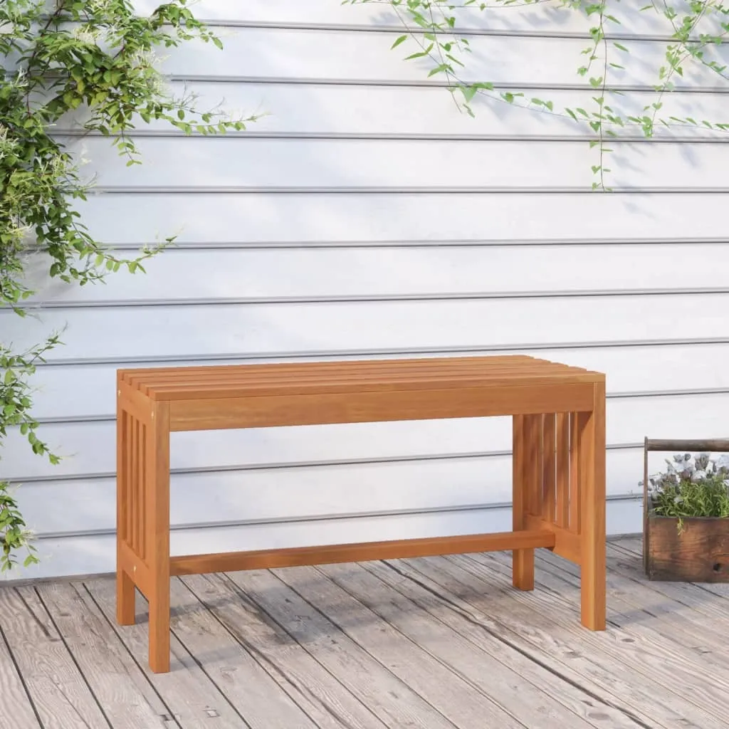 Panca da Giardino in Legno Massiccio | Seduta Eucalipto 80 cm Naturale