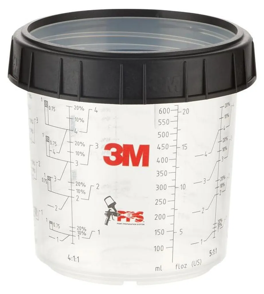 Godet 3M PPS 16001 avec bague à vis haute étanchéité pour peinture pro