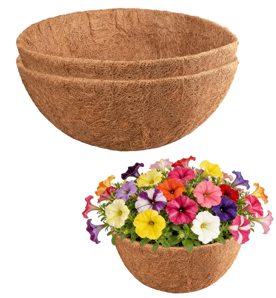 Inserts coco 25,4cm hautement absorbants pour suspensions et jardinières