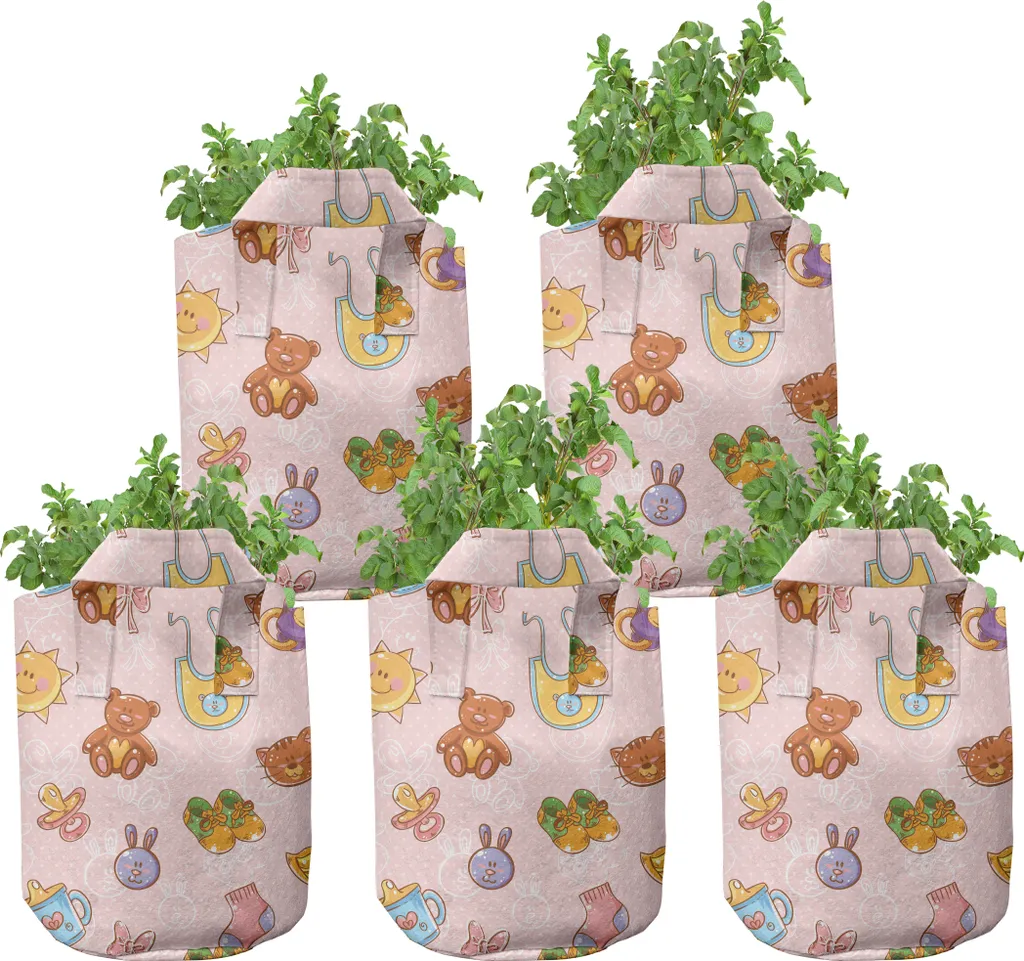 ABAKUHAUS Pots de Culture 5 Gallons pour Bébés avec Poignées - Lot de 5