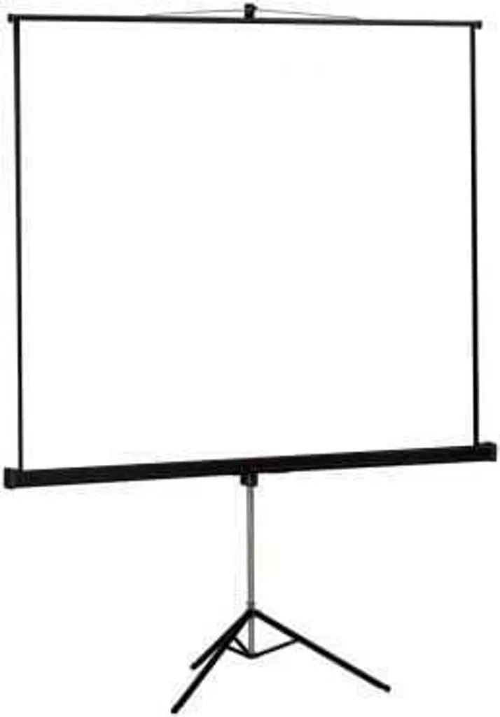 Écran de projection 200x200 cm avec toile mate et trépied réglable