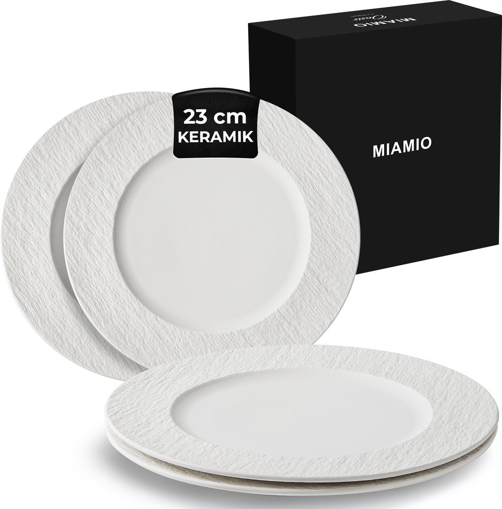 Keramische Dinerbordenset 23cm, 4-teilig, mikrowellengeeignet