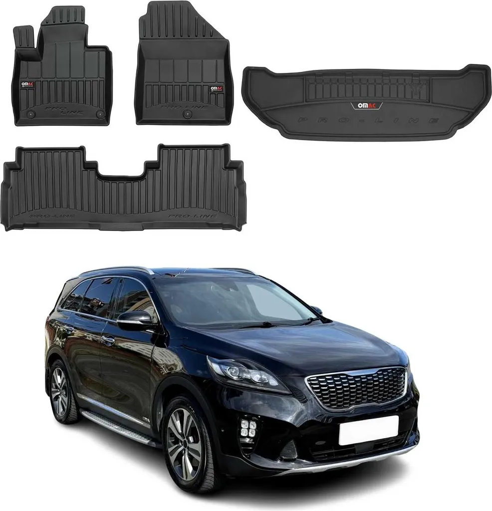 Set Tappetini 3D e Protezione Baule per Kia Sorento 2015-2022 | TPE