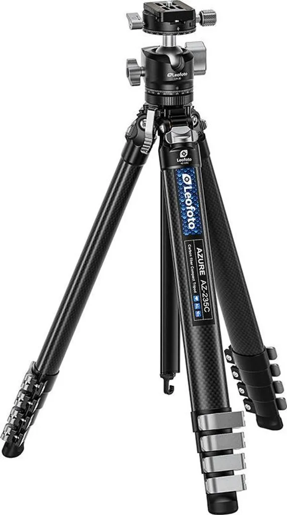 Trépied de voyage en carbone compact Leofoto AZ-235C et rotule