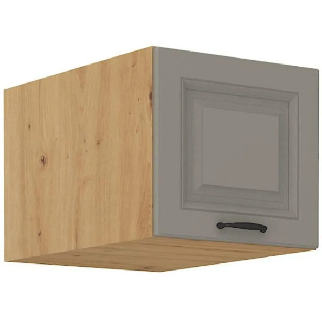 Armadietto superiore con anta a battente SOPHIA - larghezza 40 cm, grigio chiaro / rovere artisan