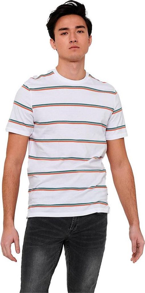 Only & Sons Mario Life Regular Kurzarm-t-shirt Weiß XS Herren Weiß XS
