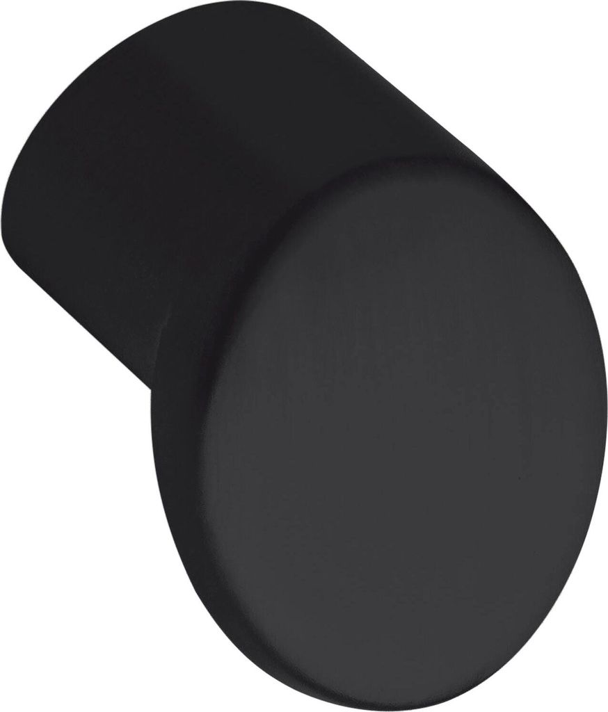 Citterio Möbelknopf Fama ø 21mm - Möbelknauf Breite 26mm - Griff für Schubladen, Zinkdruckguss schwarz matt