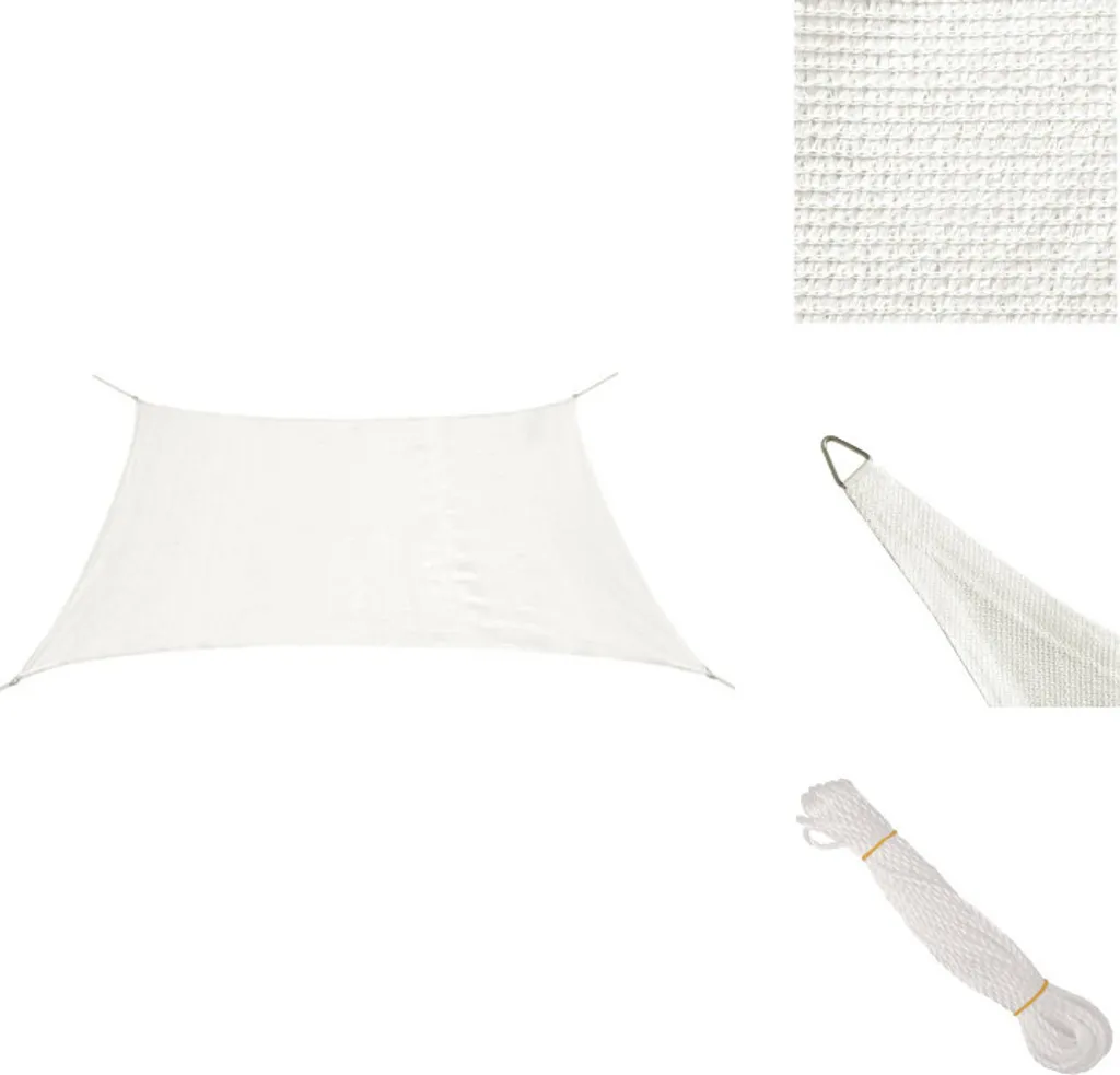 Vela Ombreggiante Quadrata 3,6m Bianca vidaXL | Design Moderno