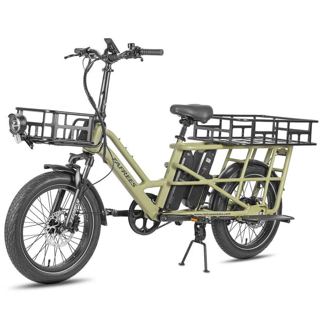 20 Zoll Elektrofahrrad mit Kindersitze Vorderkorb Gepäckträger Longtail Lasten E Bike 24AH 200kg Zuladung CUV City E-Bikes & E-Hollandräder