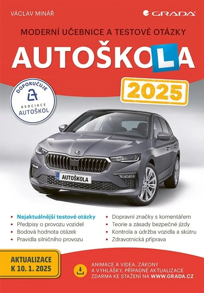 Autoškola 2025 Václav Minář : Code de la Route avec Tests et Schémas