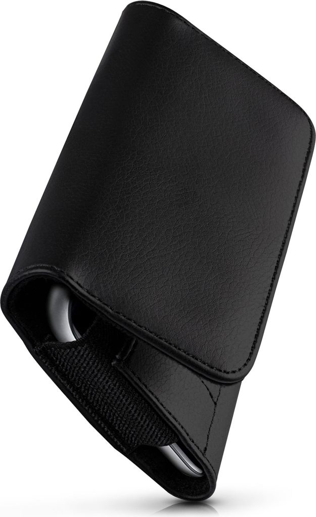 moex Handy Quertasche kompatibel mit Samsung Galaxy S10e - Hülle mit Gürtelclip, Schwarz