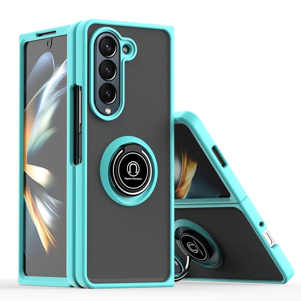 Für Samsung Galaxy Z Fold6 Shadow Design TPU + PC Schutz Hülle Tasche Case Schutzhülle Hellblau